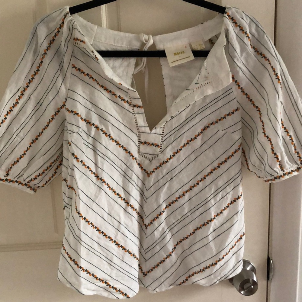 Maeve by Anthropologie Lemon Blouse